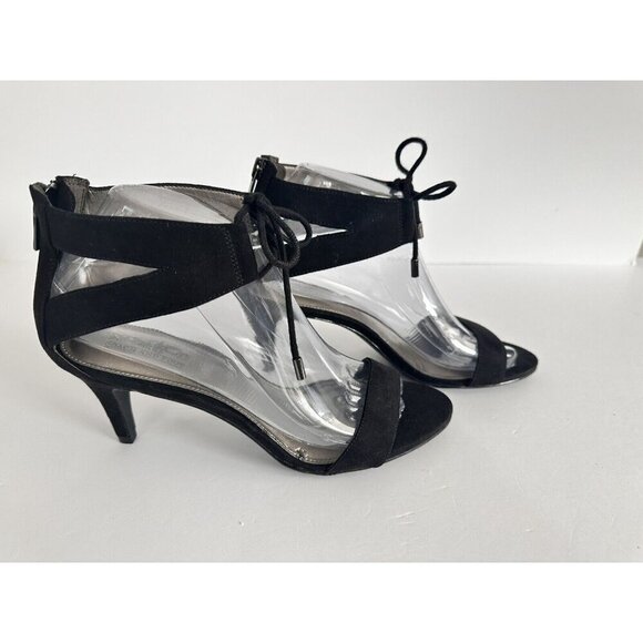 Coach and Four Women's Strappy Heel Ankle Sandals 7.5 Zip/Drawstrings Closure - Picture 2 of 16